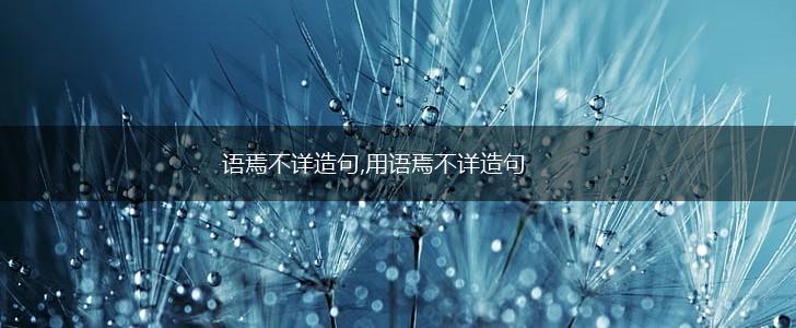 语焉不详造句,用语焉不详造句,第1张