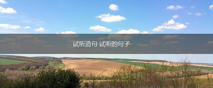 试听造句 试听的句子,第1张