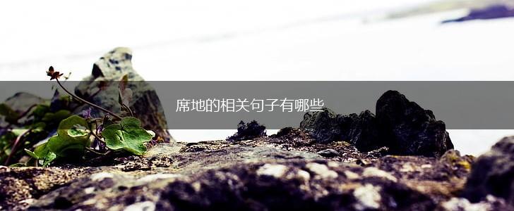席地的相关句子有哪些,第1张