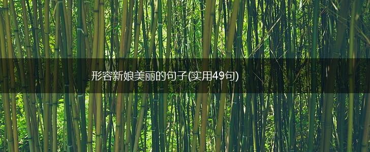形容新娘美丽的句子(实用49句),第1张