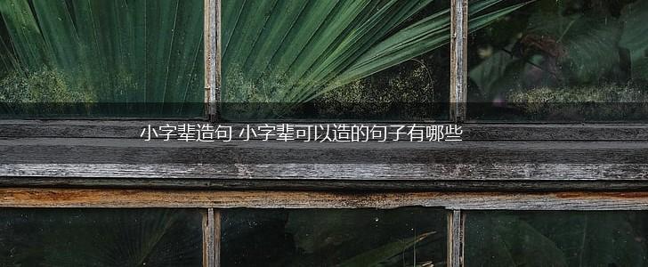小字辈造句 小字辈可以造的句子有哪些,第1张
