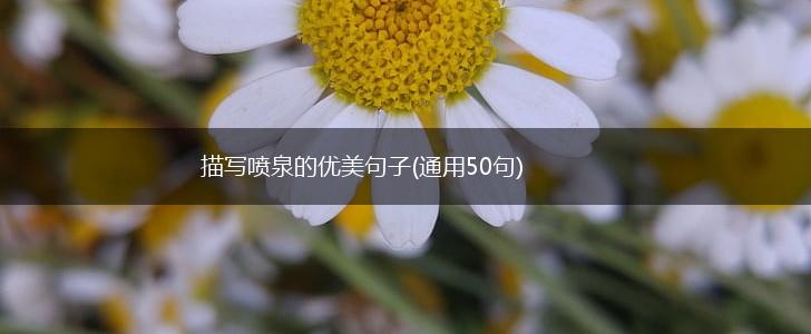 描写喷泉的优美句子(通用50句),第1张