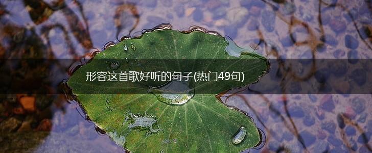形容这首歌好听的句子(热门49句),第1张