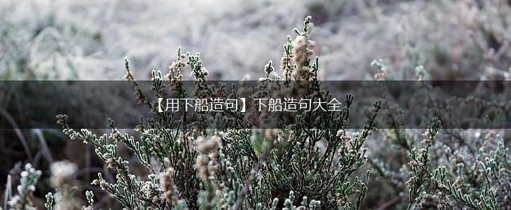 【用下船造句】下船造句大全,第1张
