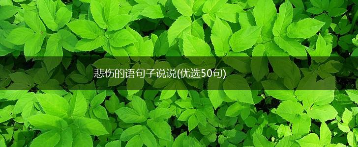 悲伤的语句子说说(优选50句),第1张