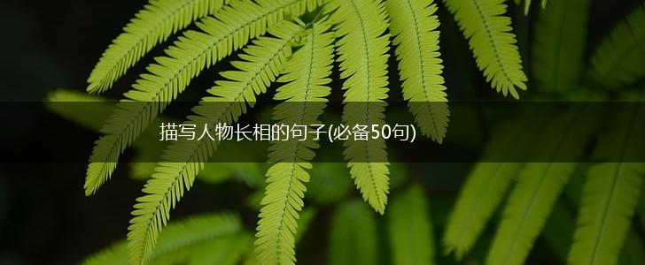 描写人物长相的句子(必备50句),第1张