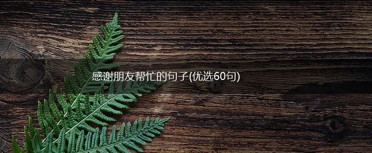 感谢朋友帮忙的句子(优选60句),第1张
