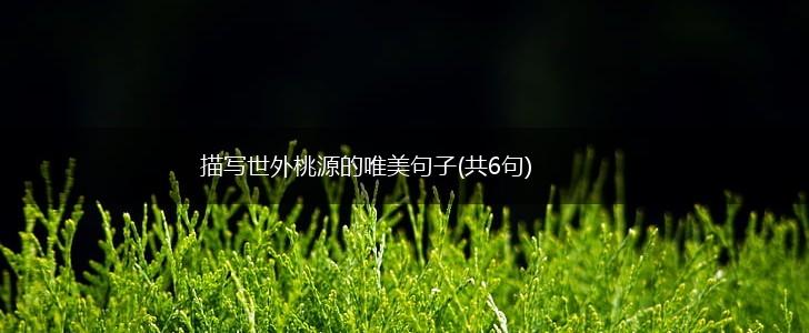 描写世外桃源的唯美句子(共6句),第1张