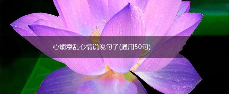 心烦意乱心情说说句子(通用50句),第1张
