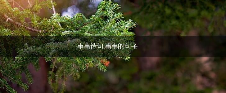 事事造句,事事的句子,第1张