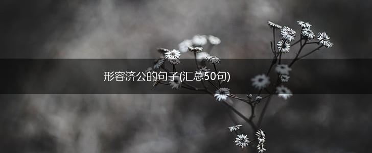 形容济公的句子(汇总50句),第1张