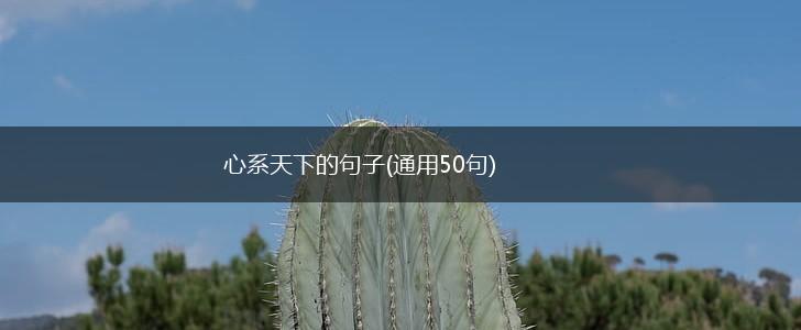 心系天下的句子(通用50句),第1张