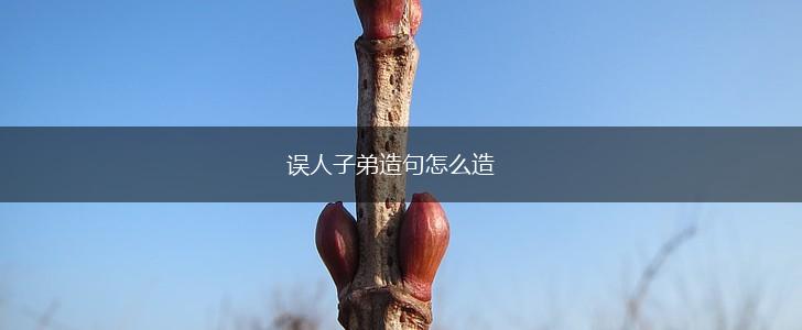 误人子弟造句怎么造,第1张