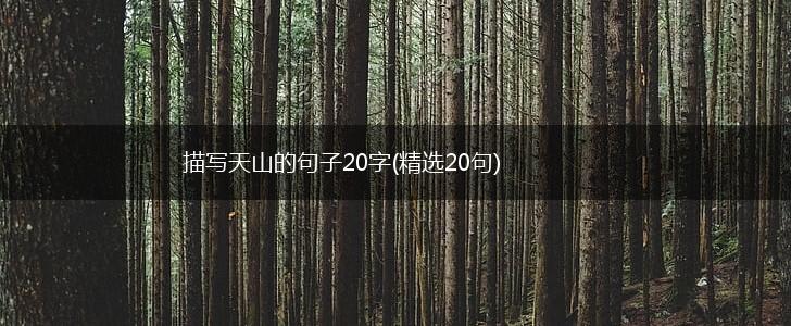 描写天山的句子20字(精选20句),第1张