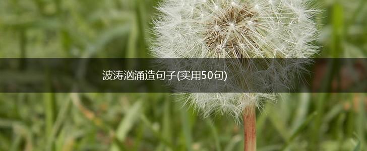波涛汹涌造句子(实用50句),第1张
