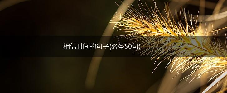 相信时间的句子(必备50句),第1张