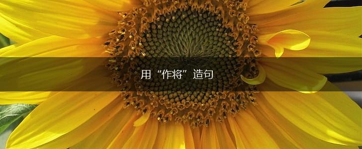 用“作将”造句,第1张