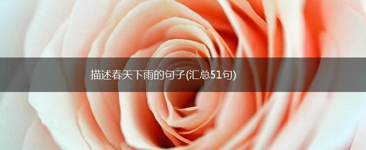 描述春天下雨的句子(汇总51句),第1张