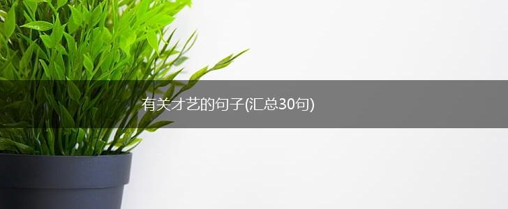 有关才艺的句子(汇总30句),第1张