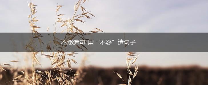不怨造句_用“不怨”造句子,第1张
