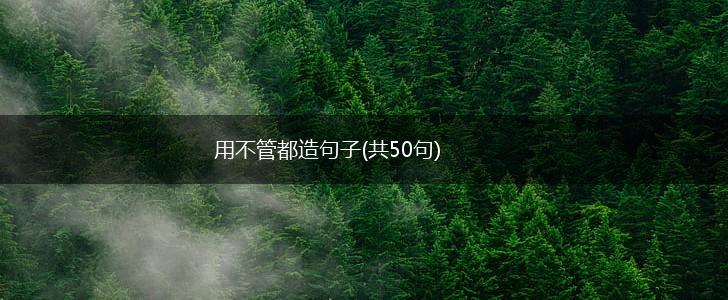 用不管都造句子(共50句),第1张