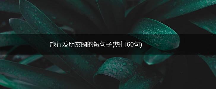 旅行发朋友圈的短句子(热门60句),第1张