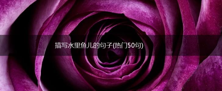 描写水里鱼儿的句子(热门50句),第1张