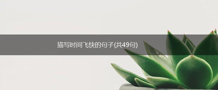 描写时间飞快的句子(共49句),第1张