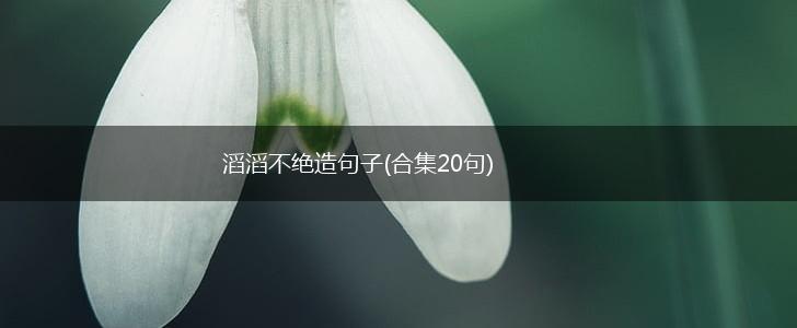 滔滔不绝造句子(合集20句),第1张