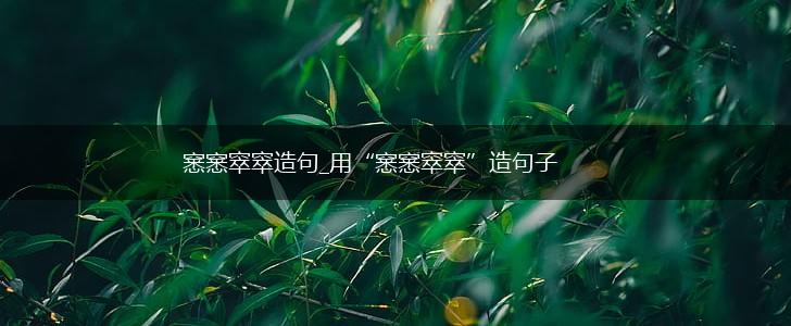 窸窸窣窣造句_用“窸窸窣窣”造句子,第1张