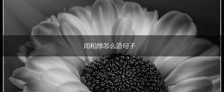 用和厚怎么造句子,第1张