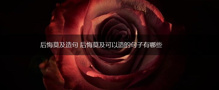 后悔莫及造句 后悔莫及可以造的句子有哪些,第1张