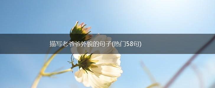 描写老爷爷外貌的句子(热门58句),第1张