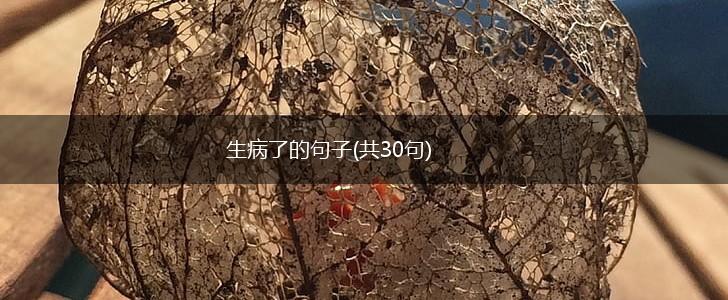 生病了的句子(共30句),第1张