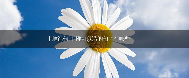 土堆造句 土堆可以造的句子有哪些,第1张
