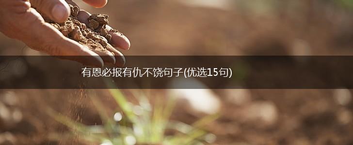 有恩必报有仇不饶句子(优选15句),第1张
