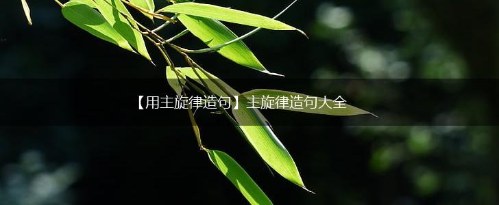 【用主旋律造句】主旋律造句大全,第1张