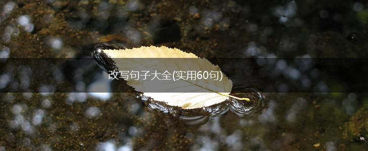 改写句子大全(实用60句),第1张