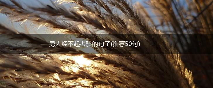 男人经不起考验的句子(推荐50句),第1张
