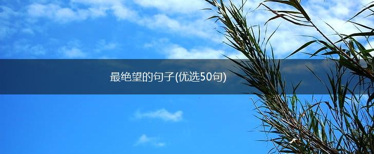 最绝望的句子(优选50句),第1张