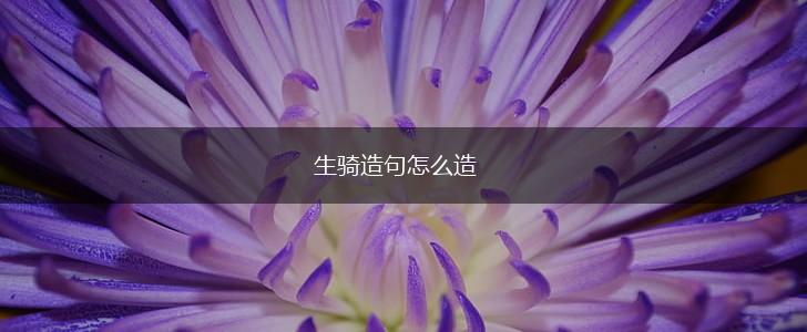 生骑造句怎么造,第1张