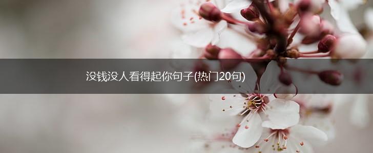 没钱没人看得起你句子(热门20句),第1张