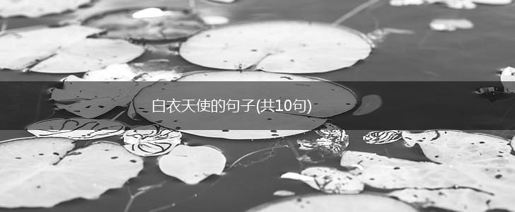 白衣天使的句子(共10句),第1张