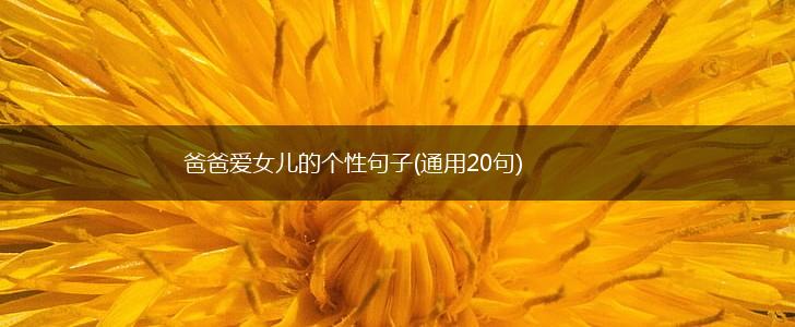 爸爸爱女儿的个性句子(通用20句),第1张