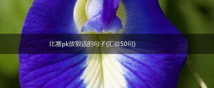比赛pk放狠话的句子(汇总50句),第1张
