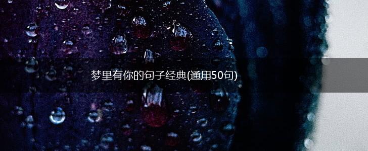 梦里有你的句子经典(通用50句),第1张
