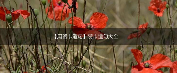 【用贺卡造句】贺卡造句大全,第1张