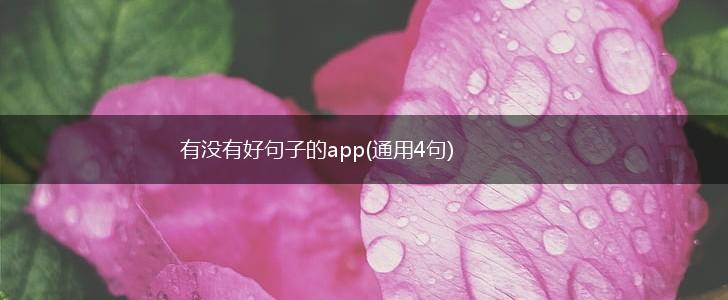有没有好句子的app(通用4句),第1张