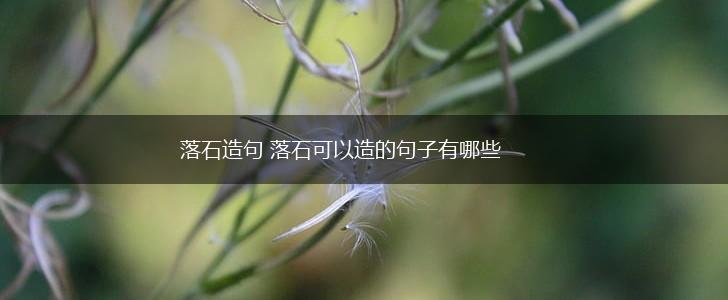 落石造句 落石可以造的句子有哪些,第1张