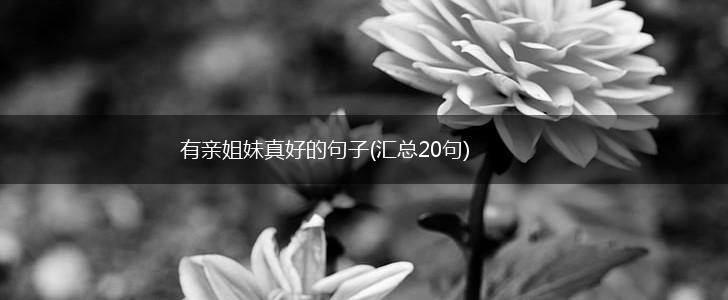 有亲姐妹真好的句子(汇总20句),第1张